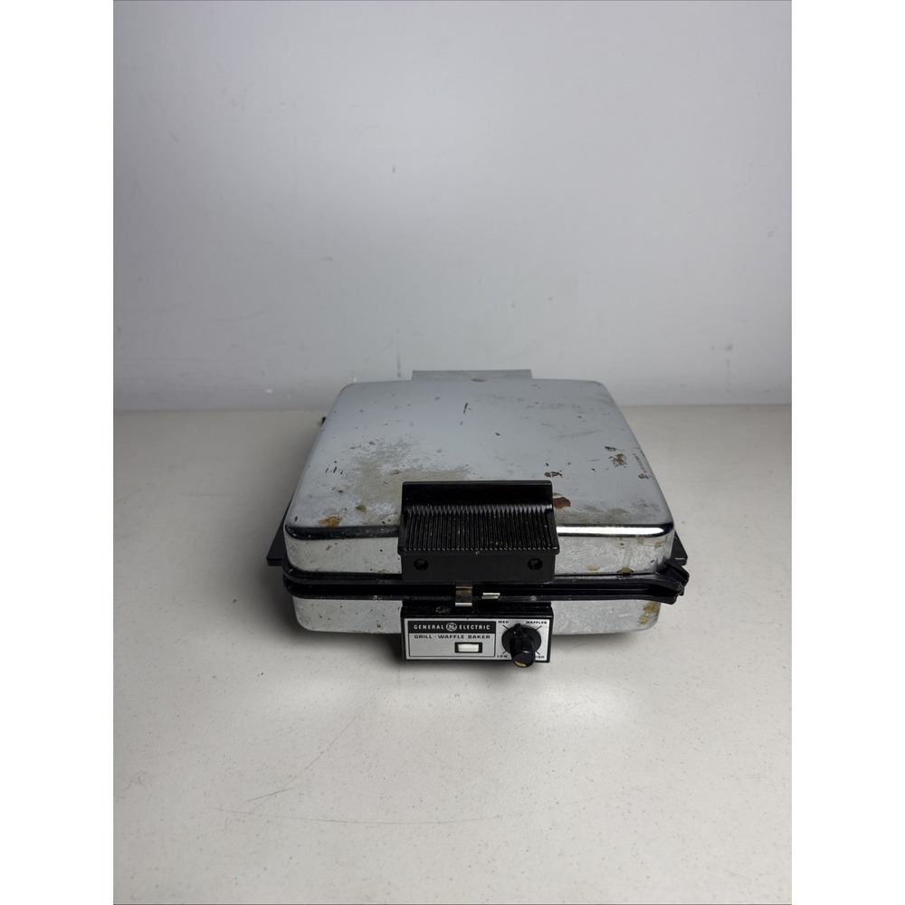 VTG GE General Electric Grill Waffle Baker Maker A2G48T Reversible Plates Tested